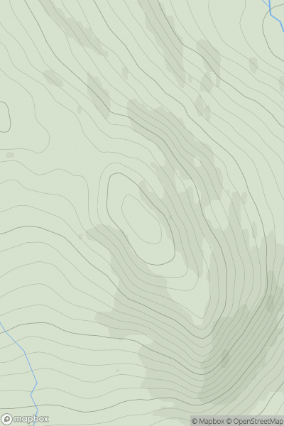 Thumbnail image for Beinn Bheag [Loch Linnhe to Loch Etive] showing contour plot for surrounding peak
